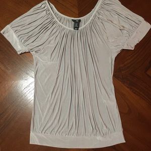 IA* Silver smooth scoop neck shirt